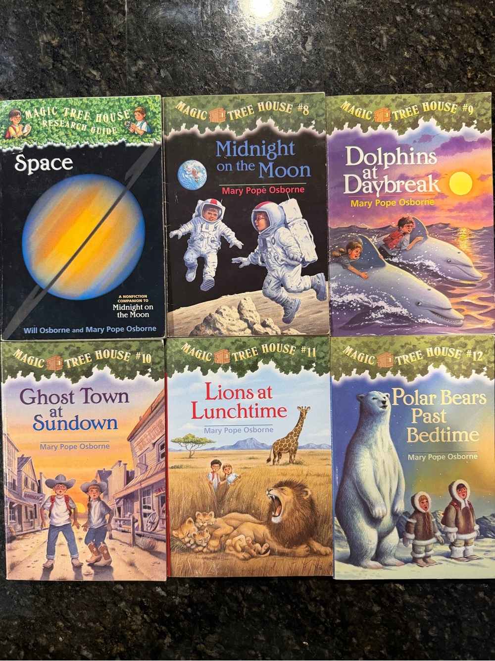Magic Tree House Books #8, 9, 10, 11, 12 + Space Research Guide